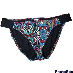 Jewel tone bikini swim bottom L